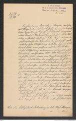 k.k. naturhistorisches Hofmuseum, Intendanzakten 1885-1896 (Hauer), Aktenzahl Z.233/1892, Seite 1
